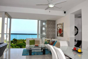 Acogedor con vista al mar en Condominio Zazue a 300 metros de la playa Bellohorizonte Santa Marta